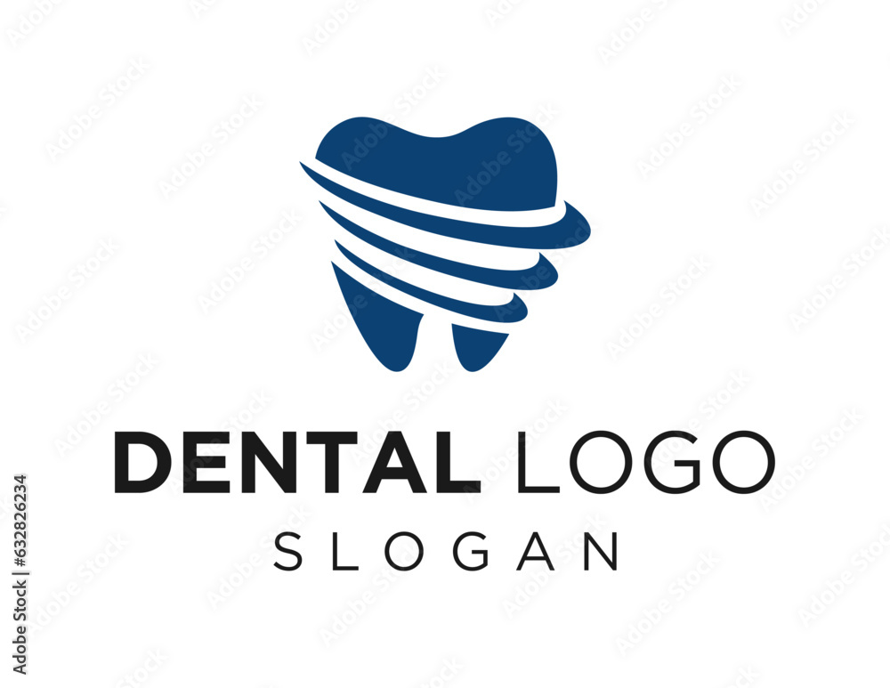 Poster logo design about dental on white background. created using the coreldraw application.