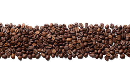 coffee beans isolated on white or transparent background