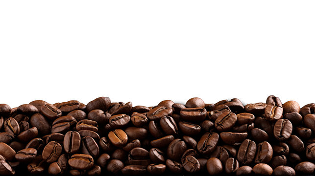coffee beans isolated on white or transparent background. png file