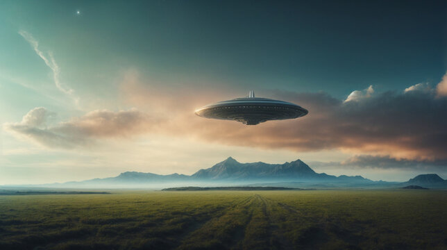 UFO, UAP  Alien ship in the sky unidentified flying object