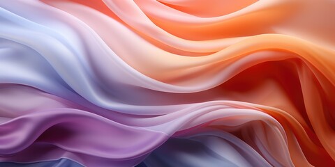 Abstract background with colorful silk or satin wavy folds. 3d illustration. generative ai