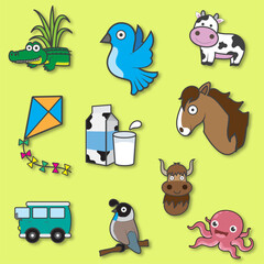 illustration of a icons set