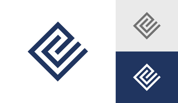 Letter EC initial monogram logo design