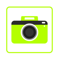 green camera square frame icon