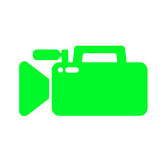green video camera and camcorder icon
