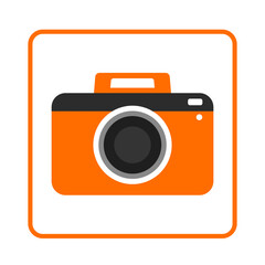 orange camera square frame icon