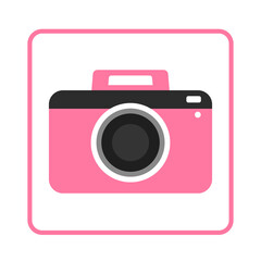 pink camera square frame icon