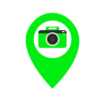green location camera and take a photo icon