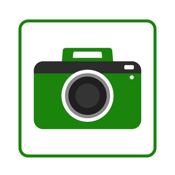 green camera square frame icon