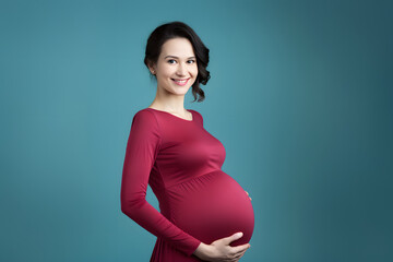 Pregnant woman for mother day, 9 month pregnant, feminine, mama, mom, mum, woman