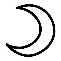 simple Moon icon outline flat icon