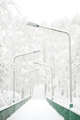 snow covered bridge