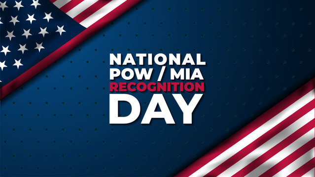 National POW MIA Recognition Day September 15 Background Vector Illustration