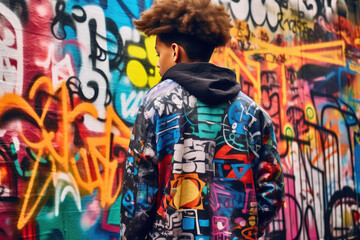 Graffiti-Clad Youngsters: Embracing Urban Hype in Style