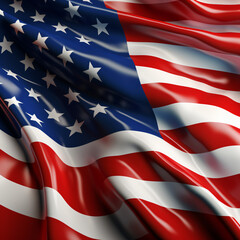 Fototapeta na wymiar Waving flag of United States Flag