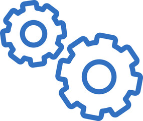 setting icon line design, monoline icons.