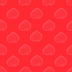Seamless Pattern with Hearts. Hand Drawn Valentines Background.