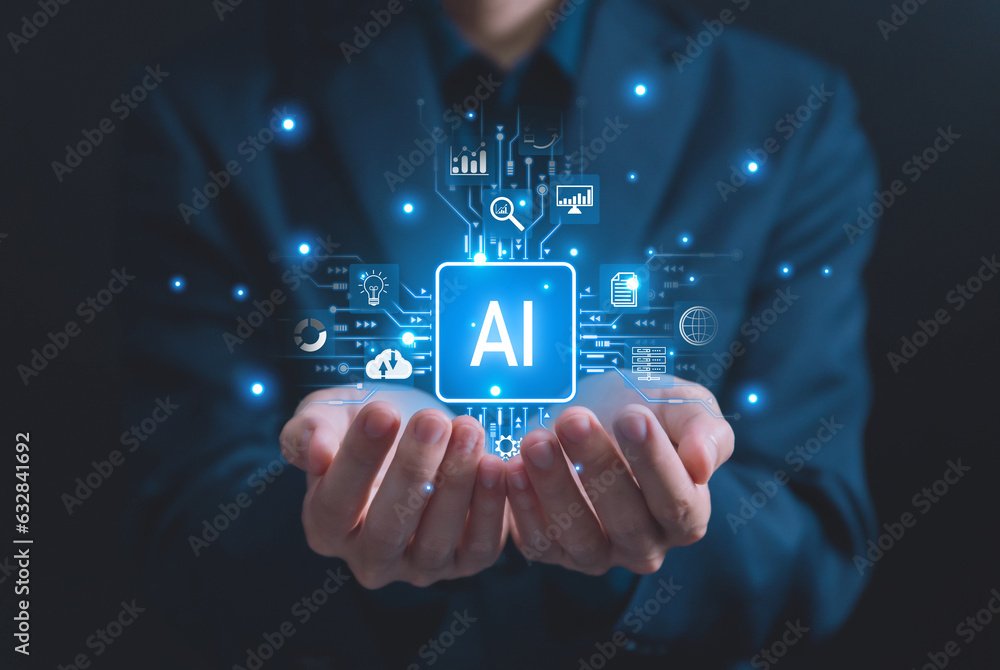 Poster ai digital transformation change management management of global big data cloud technology