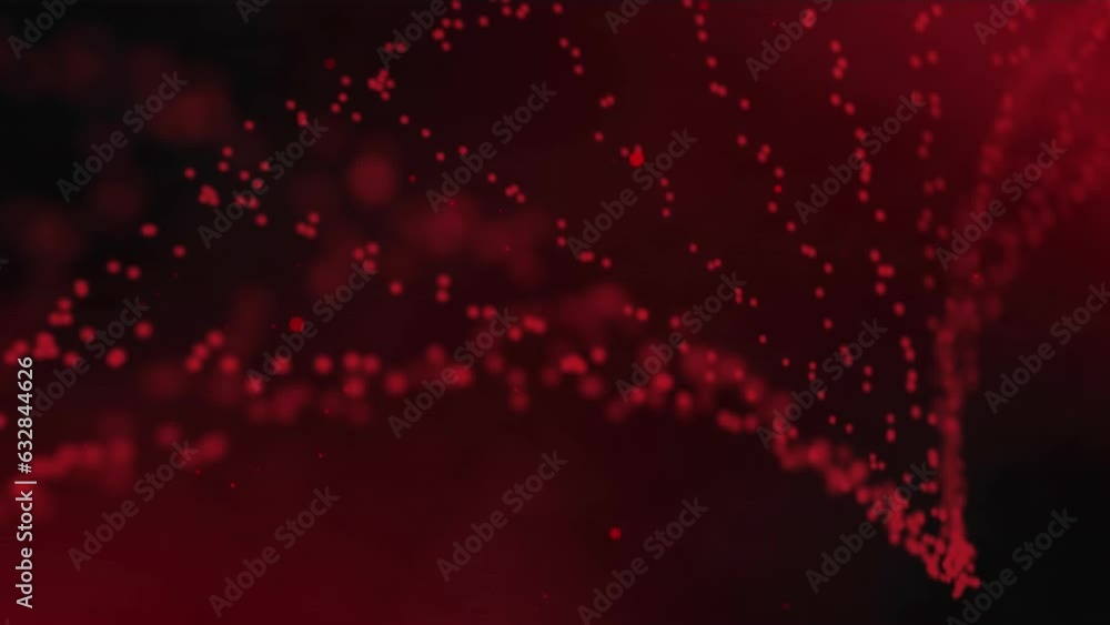 Canvas Prints Animation of dna strand spinning over dark background