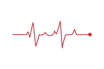 ECG heart beat line icon symbol, Heart beat pulse hospital logo sign.