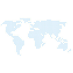 neon dot world map icon