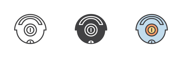 On off power button different style icon set