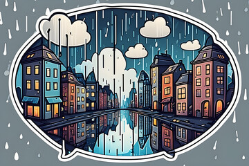 A rainy city
