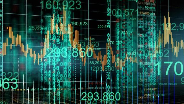 Stock chart data background. Financial market and analysis growth money profit concept. 