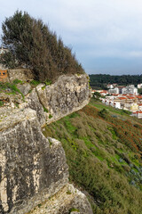 Town of Nazare, Portugal - view below the cliffs
