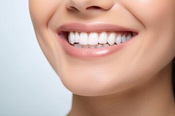 Fototapeta premium Beautiful cute smile with very clean perfect teeth
