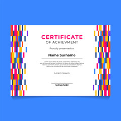 Abstract Geometric Certificate Template Design