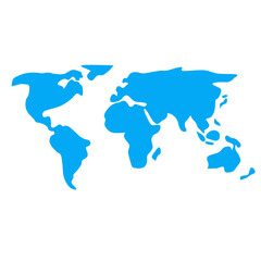 blue cartoon world map icon element design 