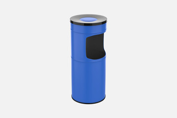 Matte Gallon Ashtray Receptacle Mockup. 3d illustration