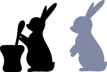 토끼 실루엣 © myoungjak