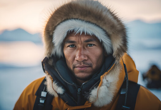 A Eskimo with hood