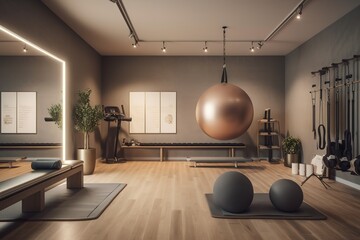 Fitness Room. Generative AI