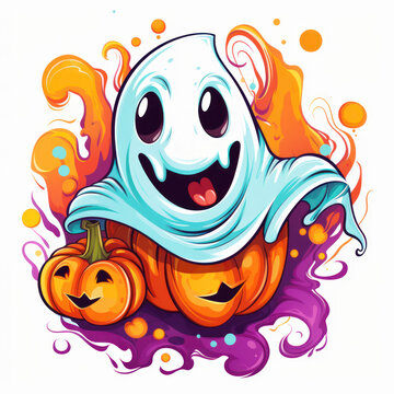 Halloween themed stickers with no background, for T-shirts and other saleable items