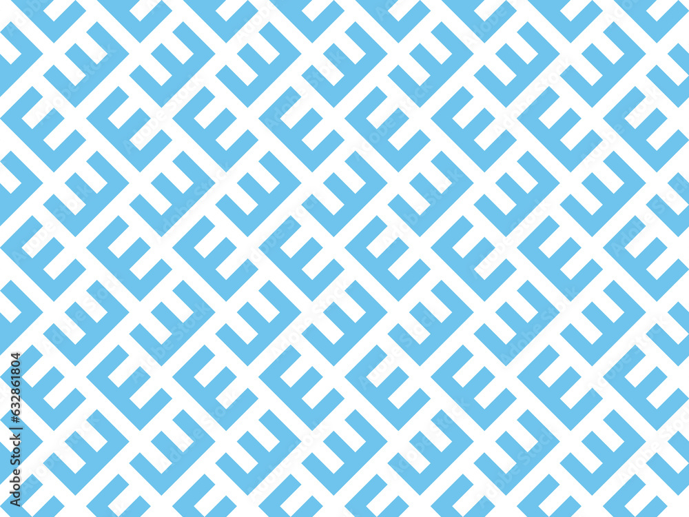Wall mural abstract geometric pattern. a seamless vector background. white and blue ornament. graphic modern pa