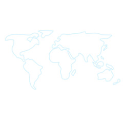 blue glowing world map outline icon element design 
