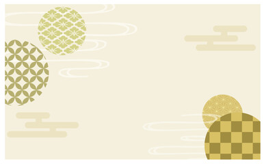 上品な金色の和柄背景素材