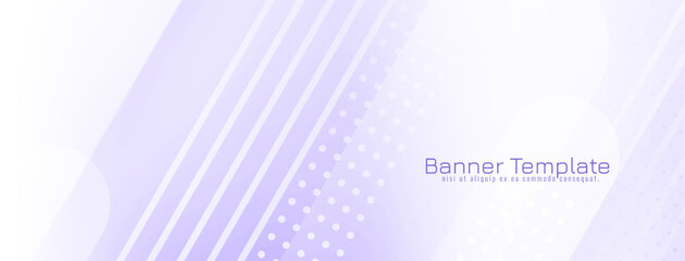 Soft violet color geometric design modern business banner