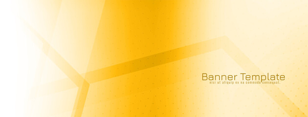Modern soft yellow geometric design modern banner template
