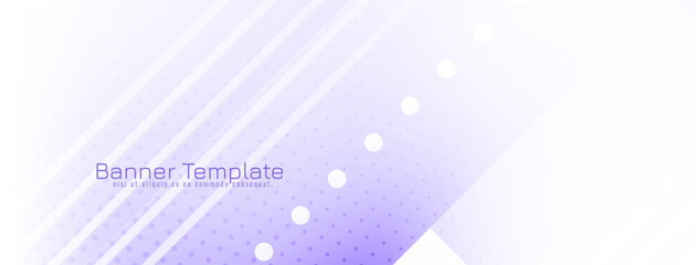 Soft violet color geometric design modern business banner