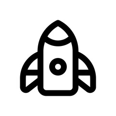 rocket launch line icon