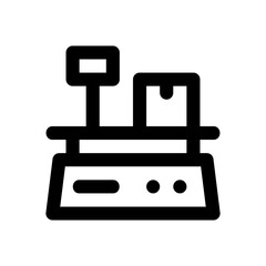 ighing machine line icon