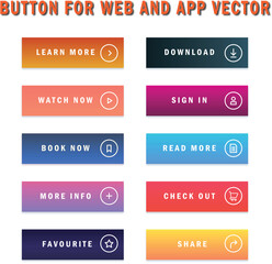 web buttons set