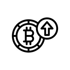 bitcoin line icon