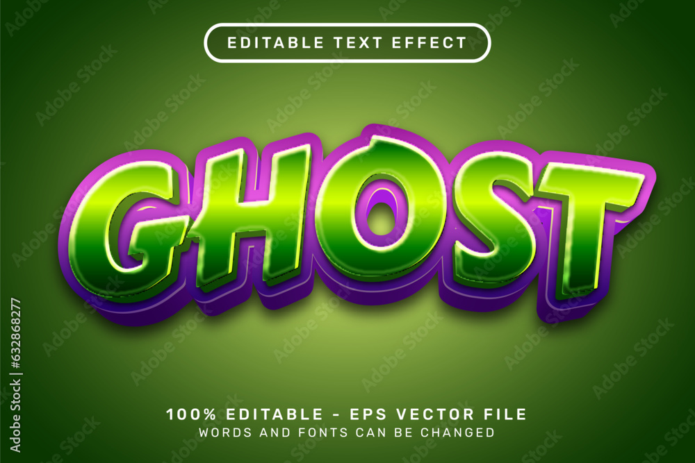 Poster ghost text effect and editable text effect
