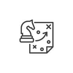 Business strategy line icon