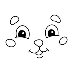 Cute emotion. Digital stamp. Cartoon style character. Isolated on white background. Vector illustration.